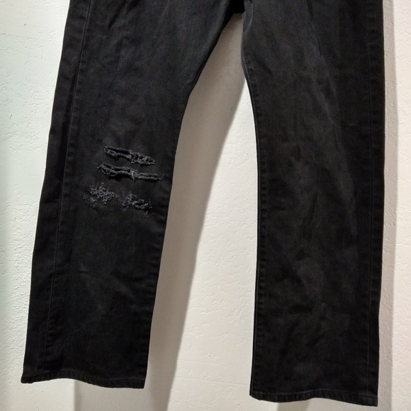 Levi's 501 Straight Fit Black Jeans - Picture 4 of 8